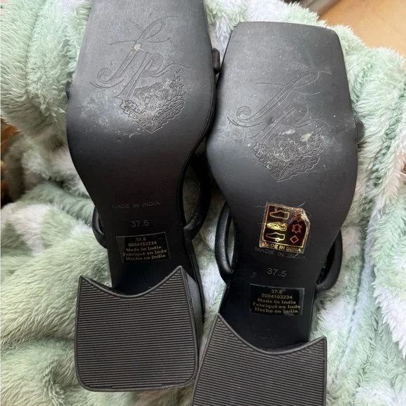 Free People Parker Double Strap Heels - Black - EU Size 37.5/ US Size 7 - Picture 8 of 13